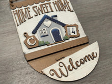 Load image into Gallery viewer, Round and Tag Holiday Door Sign Interchangeable File, SVG Christmas, Easter, Halloween, Fall, Winter, Seasonal, Home, Welcome, glowforge
