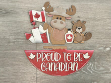 Load image into Gallery viewer, Canada Holiday Door Sign Interchangeable File, SVG Moose, Beaver, Fireworks, Flag, Syrup, Celebrate, Seasonal, Home, Welcome, glowforge