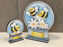 Load image into Gallery viewer, Bee Daisies Snow Globe Interchangeable File SVG, TINY Glowforge, Daisy, Honey, Flower, Spring, Summer Tiered Tray LuckyHeartDesignsCo