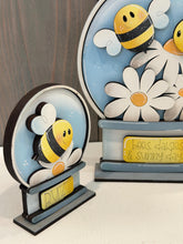 Load image into Gallery viewer, Bee Daisies Snow Globe Interchangeable File SVG, TINY Glowforge, Daisy, Honey, Flower, Spring, Summer Tiered Tray LuckyHeartDesignsCo