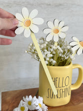 Load image into Gallery viewer, Spring Daisy Mug Stick File SVG, Glowforge Tiered Tray, Tray Decor, Flower, Floral, Plant Topper, Gift, LuckyHeartDesignsCo