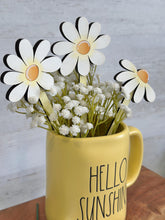 Load image into Gallery viewer, Spring Daisy Mug Stick File SVG, Glowforge Tiered Tray, Tray Decor, Flower, Floral, Plant Topper, Gift, LuckyHeartDesignsCo