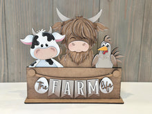 Load image into Gallery viewer, Farm Banner Fence Holiday Door Sign Interchangeable File, SVG, Standing, Egg, Highland Cow, Chicken, Seasonal Home Welcome, glowforge