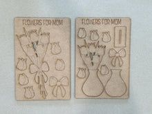 Load image into Gallery viewer, Flowers for Mom Pot Pop Out Craft Kit File SVG, Spring, Mother's Day Grandma, Tulip, Glowforge, LuckyHeartDesignsCo