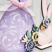 Load image into Gallery viewer, Floral Chunky Bunny Standing File SVG, Glowforge, Flower, Egg, Spring, LuckyHeartDesignsCo