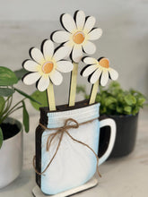Load image into Gallery viewer, Mason Jar Mug Stick File SVG, Glowforge Tiered Tray Decor, Spring, Summer Plant Stake, Christmas, Flower, Gift, LuckyHeartDesignsCo