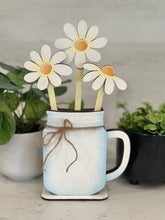 Load image into Gallery viewer, Mason Jar Mug Stick File SVG, Glowforge Tiered Tray Decor, Spring, Summer Plant Stake, Christmas, Flower, Gift, LuckyHeartDesignsCo