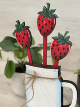 Load image into Gallery viewer, Mason Jar Mug Stick File SVG, Glowforge Tiered Tray Decor, Spring, Summer Plant Stake, Christmas, Flower, Gift, LuckyHeartDesignsCo