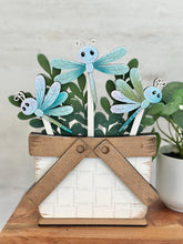 Load image into Gallery viewer, Dragonfly Mug Stick File SVG, Glowforge Tiered Tray, Tray Decor, Butterfly, Spring, Summer, Plant Topper, Gift, LuckyHeartDesignsCo