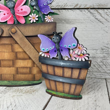 Load image into Gallery viewer, Butterfly Spring For The Flower Basket Interchangeable File SVG, TINY Butterflies Floral Flowers Tiered Tray Glowforge LuckyHeartDesignsCo