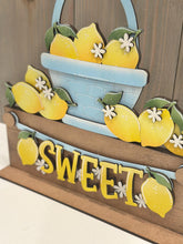 Load image into Gallery viewer, Lemon Banner Holiday Door Sign Interchangeable File, SVG, Fence, Flower, Fruit, Lemons, Sweet Lemonade Seasonal, Holiday, Welcome, glowforge