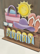 Load image into Gallery viewer, Summer Banner Holiday Door Sign Interchangeable File, SVG, Sun, Sunny, Seasonal, Holiday, Welcome, glowforge
