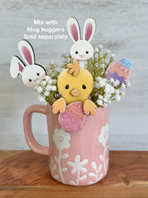 Load image into Gallery viewer, Easter Bunny Mug Stick File SVG, Glowforge Tiered Tray, Tray Decor, Plant Topper, Egg Gift, LuckyHeartDesignsCo