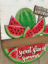 Load image into Gallery viewer, Watermelon Holiday Door Sign Interchangeable File, SVG, Spring, Summer, Fruit, Basket, Farm Fresh, Seasonal Home Welcome, glowforge