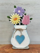 Load image into Gallery viewer, Spring Flowers Mug Stick File SVG, Glowforge Tiered Tray, Tray Decor, Tulip, Floral, Plant Topper, Spring, Stake, Gift, LuckyHeartDesignsCo