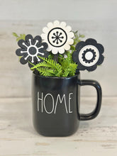 Load image into Gallery viewer, Groovy Flower Mug Stick File SVG, Glowforge Tiered Tray, Tray Decor, Flower, Floral, Plant Topper, Spring, Stake, Gift, LuckyHeartDesignsCo