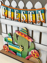 Load image into Gallery viewer, Cinco De Mayo Banner Holiday Door Sign Interchangeable File, SVG, Fence, Standing, Fiesta, Piñata, Cactus, Seasonal Home Welcome, glowforge