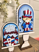 Load image into Gallery viewer, Uncle Sam America Tall Arch Sign Interchangeable File SVG, TINY, insert only, USA, Fireworks, Glowforge Holiday Tiered LuckyHeartDesignsCo
