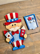 Load image into Gallery viewer, Uncle Sam Birdhouse Interchangeable File SVG, Glowforge, America Lady Fireworks, USA, Patriotic, Fourth of July, LuckyHeartDesignsCo