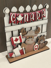 Load image into Gallery viewer, Canada Banner Holiday Door Sign Interchangeable File, SVG, Canadian, Maple Leaf, Seasonal, Holiday, Welcome, glowforge
