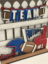 Load image into Gallery viewer, Football Banner Holiday Door Sign Interchangeable File, SVG, Sports, Fall, Team Seasonal, Holiday, Welcome, glowforge