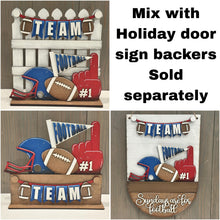 Load image into Gallery viewer, Football Banner Holiday Door Sign Interchangeable File, SVG, Sports, Fall, Team Seasonal, Holiday, Welcome, glowforge