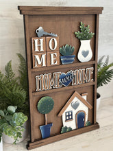 Load image into Gallery viewer, Wall Collage Shelf Holder Interchangeable Sign File, Glowforge, Home, Family, Display, Plant, House, Standing, LuckyHeartDesignsCo