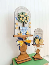 Load image into Gallery viewer, Lemon Tall Arch Sign Interchangeable File SVG, TINY, INSERT only Fruit, Lemonade, Summer Glowforge Spring Tiered Tray LuckyHeartDesignsCo