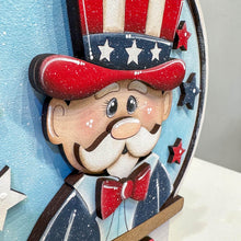 Load image into Gallery viewer, Uncle Sam Snow Globe Interchangeable File SVG, TINY Fourth, Glowforge, Summer, Fireworks, America, USA, Tiered Tray LuckyHeartDesignsCo