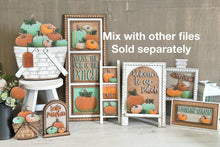 Load image into Gallery viewer, Fall Foliage Tall Arch Sign Interchangeable File SVG, TINY, INSERT only Fall, Pumpkins Sunflower Glowforge, Holiday, LuckyHeartDesignsCo