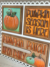 Load image into Gallery viewer, Pumpkins Patch Interchangeable Leaning Sign File SVG, Glowforge, Fall, Harvest, Gourd , Farm, Leaves, LuckyHeartDesignsCo