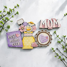 Load image into Gallery viewer, Mother's Day Card Flower Basket Interchangeable File SVG, Mom, Grandma, Floral, Flowers,Daisy, Tiered Tray, Glowforge, LuckyHeartDesignsCo