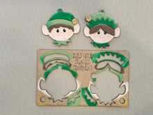 Load image into Gallery viewer, Santa and Friends Pop Out Christmas Ornament Craft Bundle File SVG, Mrs. Claus, Elf, Elves, Kids Craft, Glowforge, LuckyHeartDesignsCo