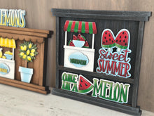 Load image into Gallery viewer, Small Wall Collage Shelf Holder Interchangeable Sign File, Glowforge, Home, Family, Display, Plant, House, Standing, LuckyHeartDesignsCo