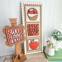 Load image into Gallery viewer, Apple Interchangeable Leaning Sign File SVG, Fall, Summer, Fruit, School, Teacher Farm, Basket, Spring, Berry Picking, LuckyHeartDesignsCo