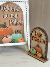 Load image into Gallery viewer, Pumpkin Patch Tall Arch Sign Interchangeable File SVG, TINY, INSERT only Fall, Pumpkins Glowforge, Holiday, Tiered Tray LuckyHeartDesignsCo