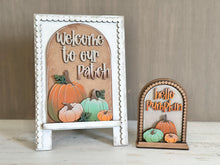 Load image into Gallery viewer, Pumpkin Patch Tall Arch Sign Interchangeable File SVG, TINY, INSERT only Fall, Pumpkins Glowforge, Holiday, Tiered Tray LuckyHeartDesignsCo