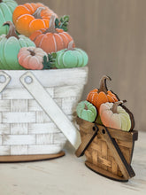 Load image into Gallery viewer, Pumpkin Patch For The Flower Basket Interchangeable File SVG, TINY, Fall Farm, Pumpkins, Gourd, Tiered Tray, Glowforge, LuckyHeartDesignsCo