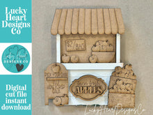 Load image into Gallery viewer, Apple Interchangeable Market Stand File SVG, Fruit, Spring Tiered Tray, Fall, Standing Sign, Summer Glowforge, LuckyHeartDesignsCo