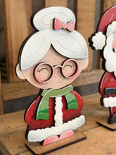 Load image into Gallery viewer, Santa and Friends Christmas Standing File SVG, Mrs, Claus, Elves, Sleigh, Glowforge Rudolph Elf Holiday Tiered Tray LuckyHeartDesignsCo