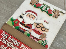 Load image into Gallery viewer, Santa Holiday Door Sign Interchangeable File, SVG, Christmas, Mrs. Claus, Cookies, Presents Gingerbread Man Seasonal Home Welcome, glowforge