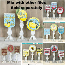 Load image into Gallery viewer, July Fourth Pedestal Spindle Slide On Seasonal Set Interchangeable File SVG, America, USA, Fireworks, Glowforge, LuckyHeartDesignsCo
