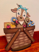 Load image into Gallery viewer, Goat Farm Flower Basket Interchangeable File SVG, TINY Sunflower, Daisy, Pumpkin, Summer Fall Tiered Tray Glowforge, LuckyHeartDesignsCo