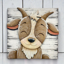 Load image into Gallery viewer, Goat Interchangeable Leaning Sign File SVG, Tiered Tray Glowforge, Barn, Farm, LuckyHeartDesignsCo