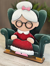 Load image into Gallery viewer, Mrs Claus Shelf Hanging File SVG, Ledge, Christmas, Santa, Hanger, Tiered Tray Glowforge LuckyHeartDesignsCo