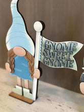 Load image into Gallery viewer, Gnome Flag Interchangeable File SVG, Gnomes, Seasonal, Holiday, Glowforge, LuckyHeartDesignsCo