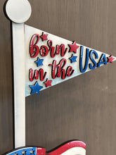 Load image into Gallery viewer, Fourth Of July Flag Interchangeable File SVG, America, USA, Stars and Stripes, Seasonal, Holiday, Glowforge, LuckyHeartDesignsCo
