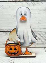 Load image into Gallery viewer, Halloween Goose Standing File SVG, Fall, Pumpkin, Vampire, Witch, Ghost, Mummy, Cute, Pet, Farm Tiered Tray Glowforge, LuckyHeartDesignsCo