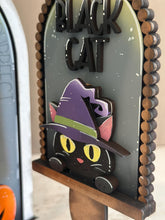 Load image into Gallery viewer, Black Cat Halloween Tall Arch Sign Interchangeable File SVG, TINY, INSERT only, Pumpkin, Glowforge, Holiday, Tiered Tray LuckyHeartDesignsCo