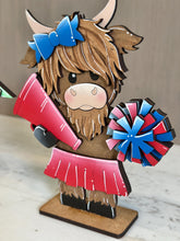 Load image into Gallery viewer, Cheerleading Standing File SVG, Glowforge, Cow, Summer, Fall, Soccer, Baseball, Sports, Team, Farm, Tiered Tray LuckyHeartDesignsCo